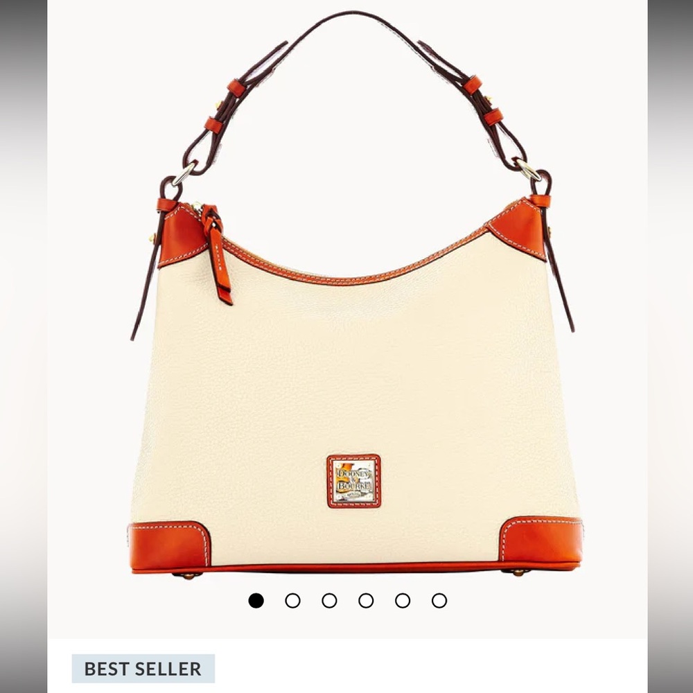 Dooney & Bourke Bone Pebble Grain Hobo Bag
